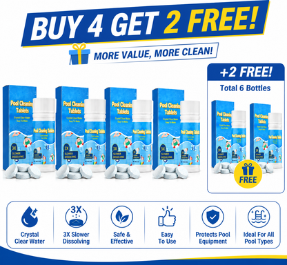 🏊 Crystal Clear Pool All Season Long Pool🏊 Cleaning Tablets