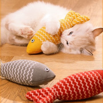 Cat Toy Realistic Fish Catnip Fish Cat Teaser Wand